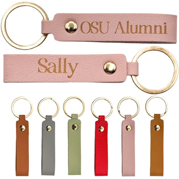 Trendy Personalized Leather Keychain for Keys – Custom Name Keychain - Cute Car Keychain and Keychain Aesthetic Perfect Custom Keychains for Alumni - Custom Name Tag Keychain